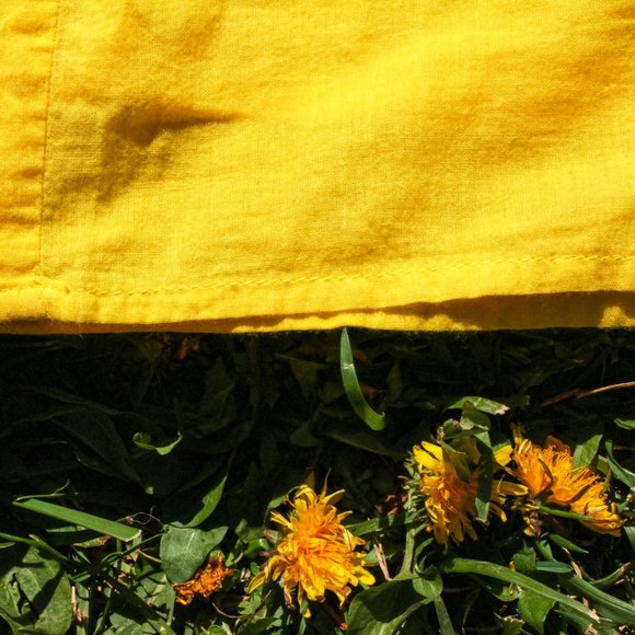 Yellow Screen Printed Chemise Aesthetic Mini Dress - Picture 8 of 13